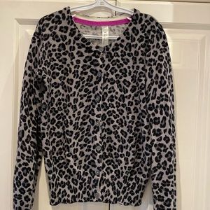 Girl’s size 10/12 black leopard print sweater